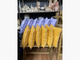 Подушка 45 x 45 cм, бузковий  з кантом 