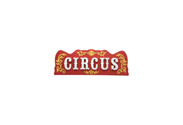Вивіска «CIRCUS» з підсвіткою