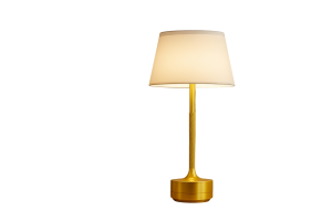 Настільний led світильник з абажуром (золото)
