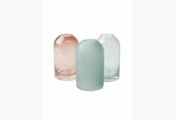 Ваза моно коричнева прозора 13 см.